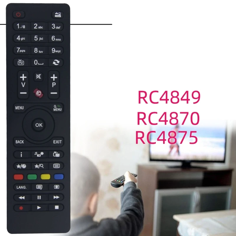 New Remote Control Replacement TV Controller for Telefunken TV RC4875 RC4870 RC4849 D32H278A3CW D39F275Q3C D40F272A3