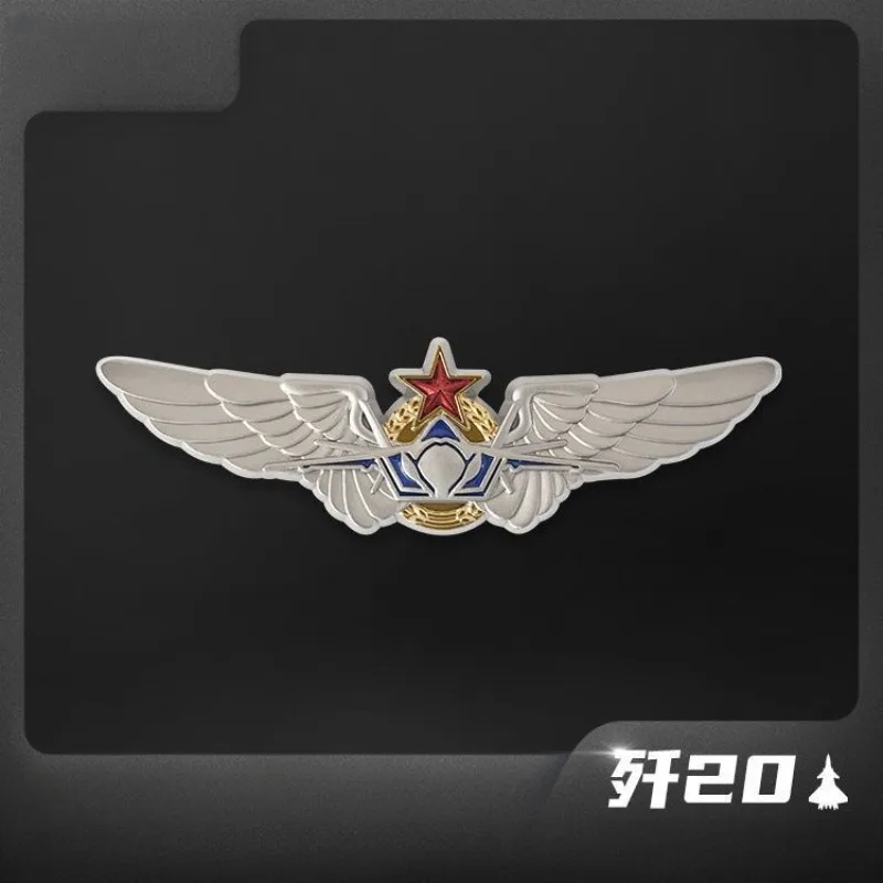 J-20 Aircraft Wings of Steel Badge Badge Niche Unique Design Advanced Sense Light Luxury Ins Fashion Versatile
