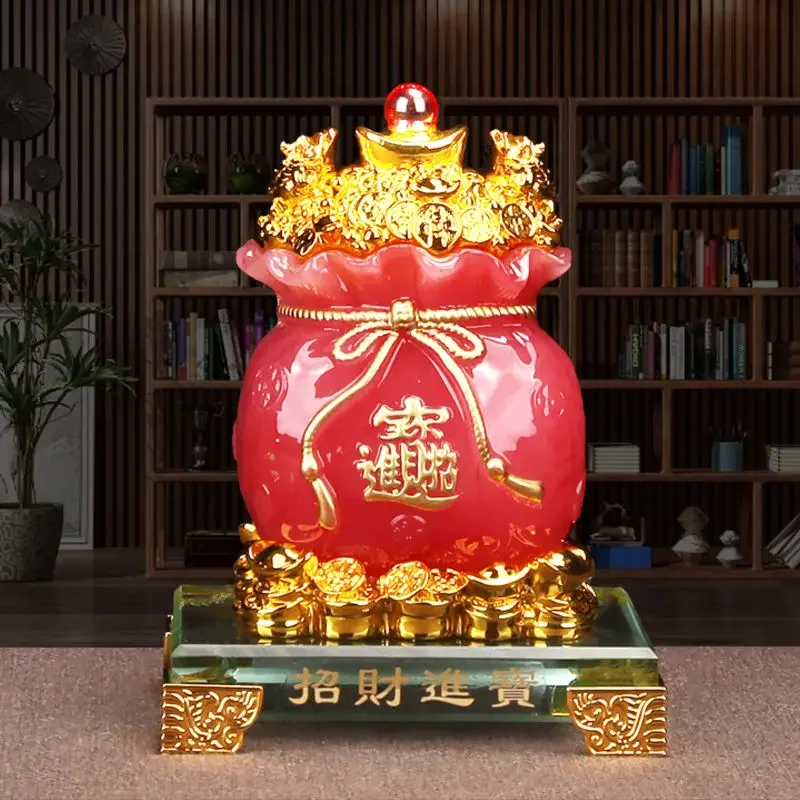 Attracting Wealth and Treasure Ornaments Golden Toad Living Room TV Wine Cabinet Decorations High-end Office Store Opening Gift