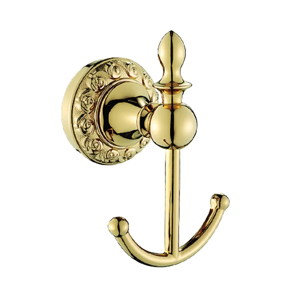 

BA2806G Wall Mount Gold Towel Robe Clothes Wall Hook For Bath