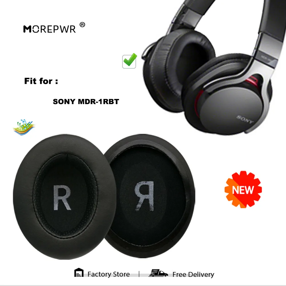 

Morepwr новые обновленные Сменные амбушюры для Sony MDR-1ABT, детали гарнитуры, Кожаная подушка, бархатные амбушюры для наушников