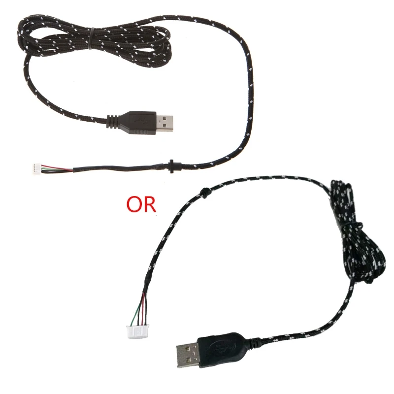 Durable Mouse Wire Nylon Braided Usb Mouse Cable For Steel Series for RAW KINZU Sensei XAI KANA Mice 2M