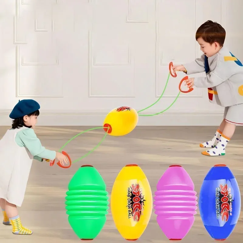 Children's Pull Ball Outdoor Fun Shuttle Hand Ball Toy Parent-Child Interactive Sensory Training Kindergarten Double Pull Ball
