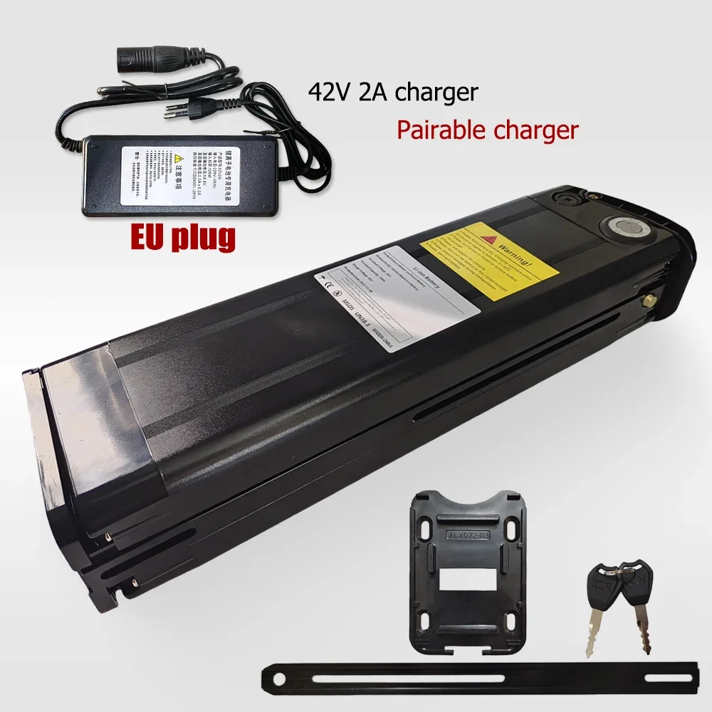 Battery 36V 30Ah for Silver Fish 18650 Li-ion Battery with Aluminum Case Anti-theft Lock+Charger