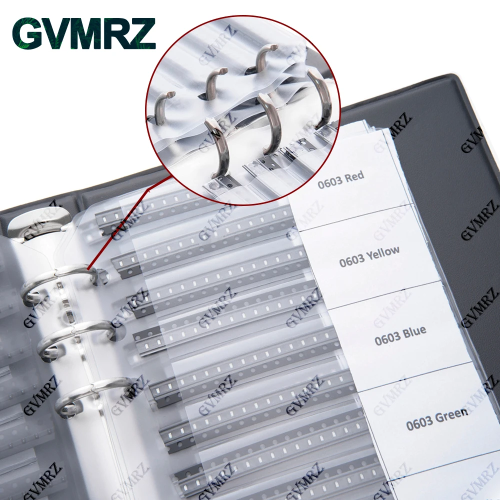 20 القيم 500/1000 قطعة 0402 0603 0805 SMD LED صمام ثنائي باعث للضوء عدة كتاب مصغرة LED أحمر أبيض أصفر أخضر أزرق #6