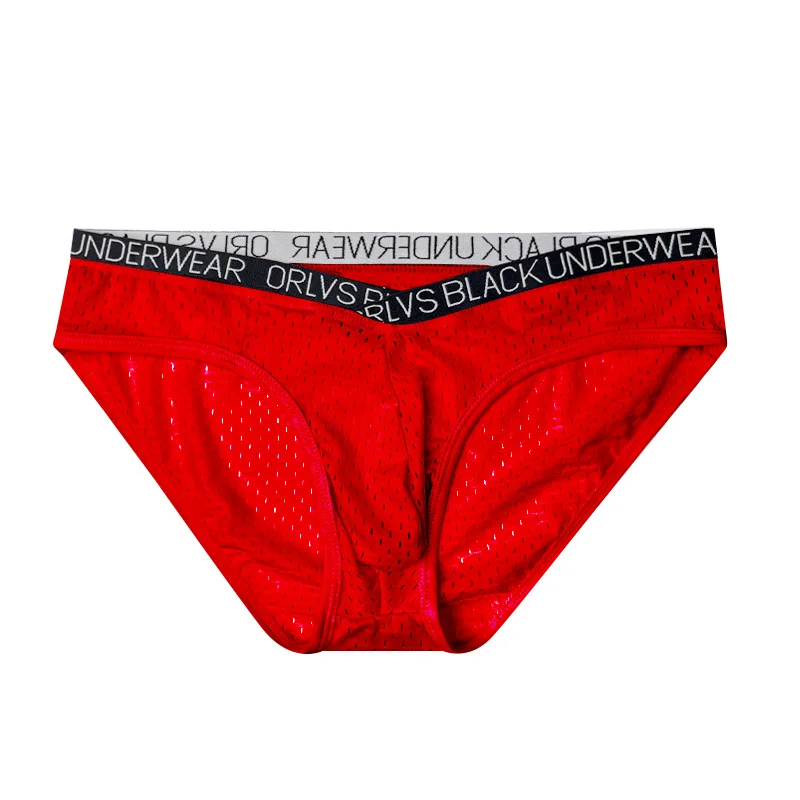 men's briefs simple solid color breathable quick drying underwear men feel low waist U highlights big men's underpants