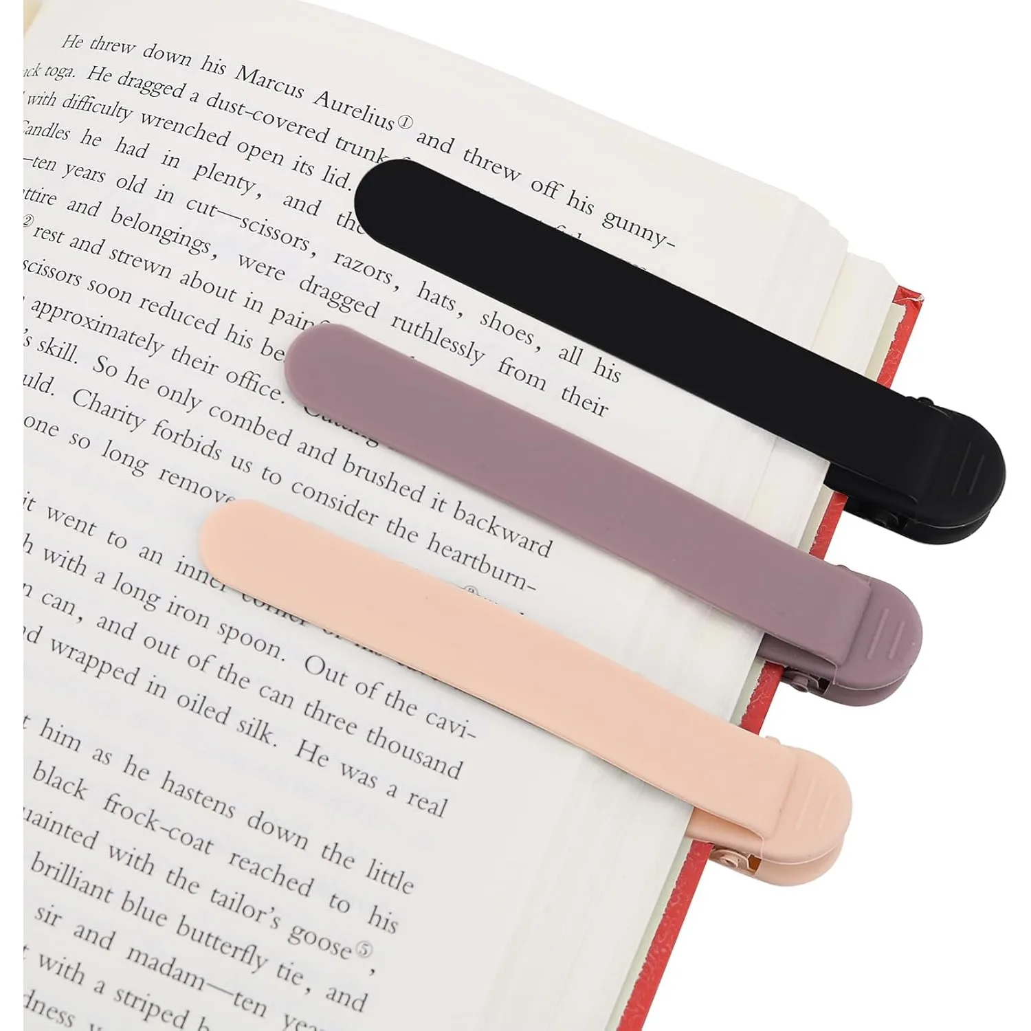 3 automatic bookmarks, silicone bookmarks, cute unique book markers, a reading accessory gift for book lovers