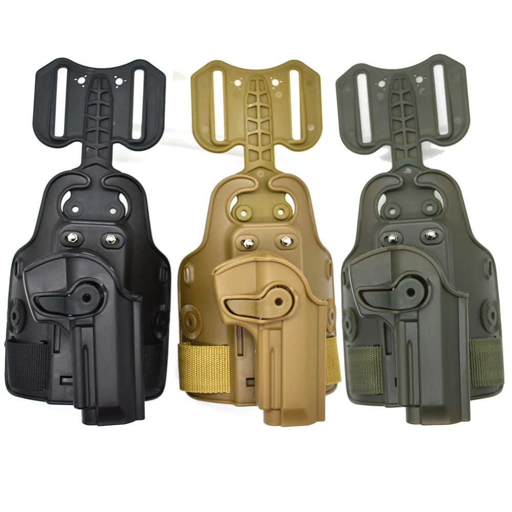 Drop Leg Holster Tactical Airsoft Pistol Thigh Holster for Glock 17 19,Beretta M9 92 96,Colt 1911,Beretta PX4 Storm, Right Hand