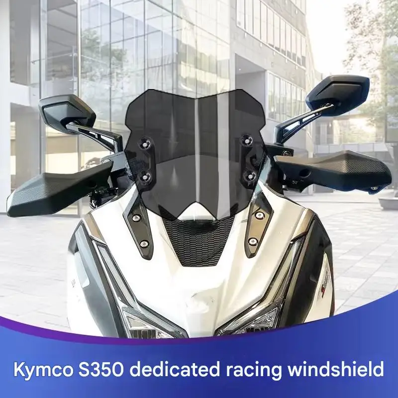 FOR Kymco Xciting S350 Racing Windshield Aerodynamic Curved Flow Guiding Design Optimizes Front Vehicle Airflow