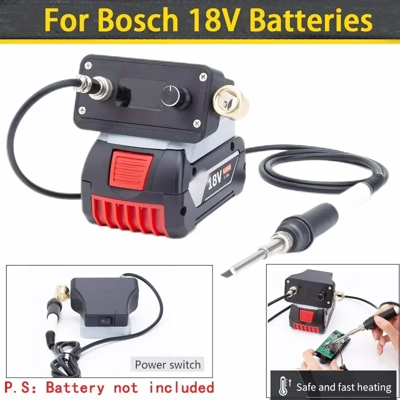 Portable OLED T12 Soldering Iron Station For BOSCH 18v Battery soldering station/iron 18v Cordless (Battery Not Included)