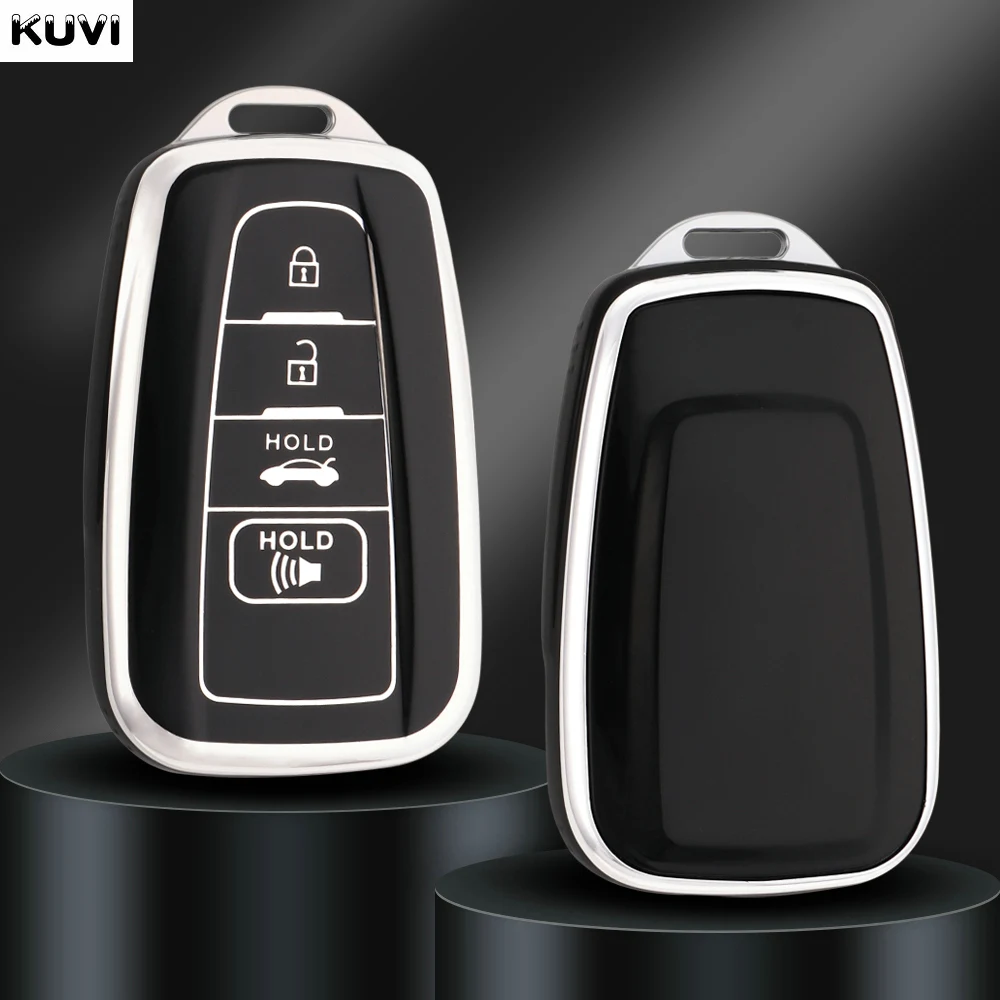 4 guziki modne TPU obudowa kluczyka do samochodu obudowa Fob dla Toyota Prius Camry Corolla CHR C-HR RAV4 Land Cruiser Prado akcesoria — zdjęcie 4