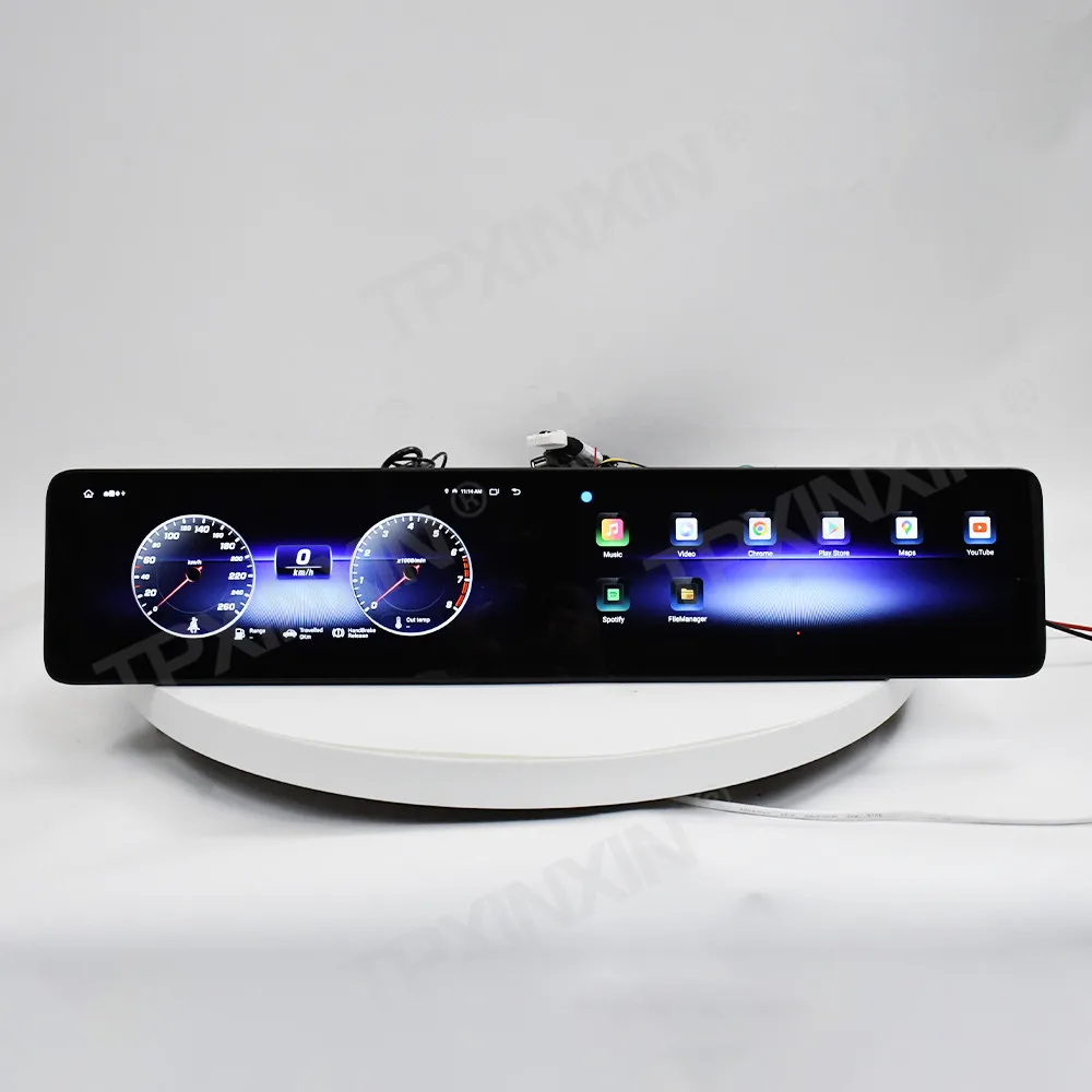 

12,3-дюймовый автомобильный радиоприемник для Mercedes-Benz C 2011-2014, двойной экран, автомобильный мультимедийный видеоплеер, стерео, авто GPS, блок Carplay, автозапчасти 4G