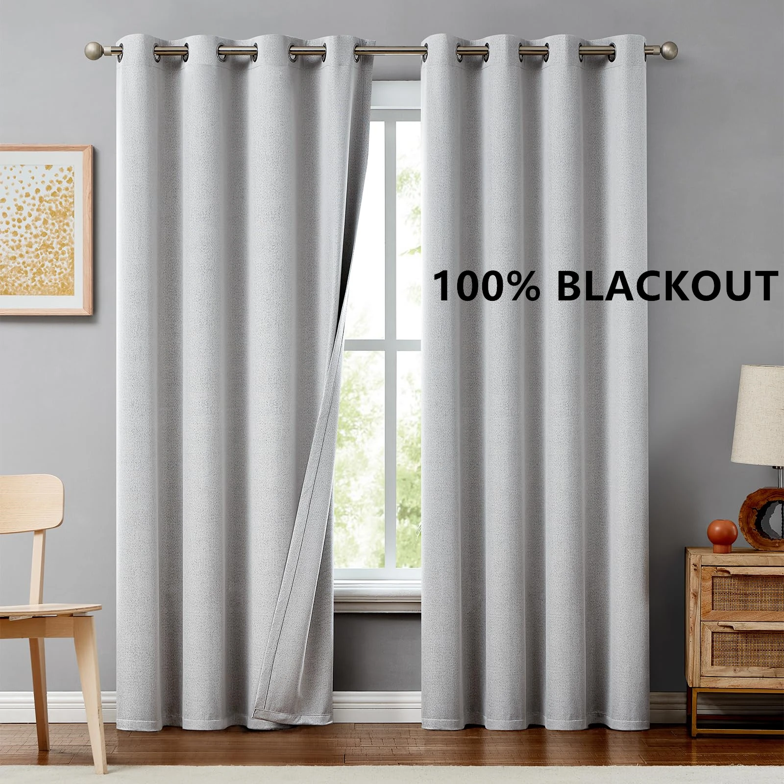 

350cm Height Custom Made 100% Blackout Curtains Extra Long Faux Linen High Ceiling Window Living Room Bedroom Curtains