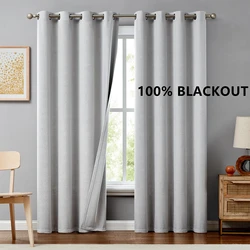 350cm Height Custom Made 100% Blackout Curtains Extra Long Faux Linen High Ceiling Window Living Room Bedroom Curtains