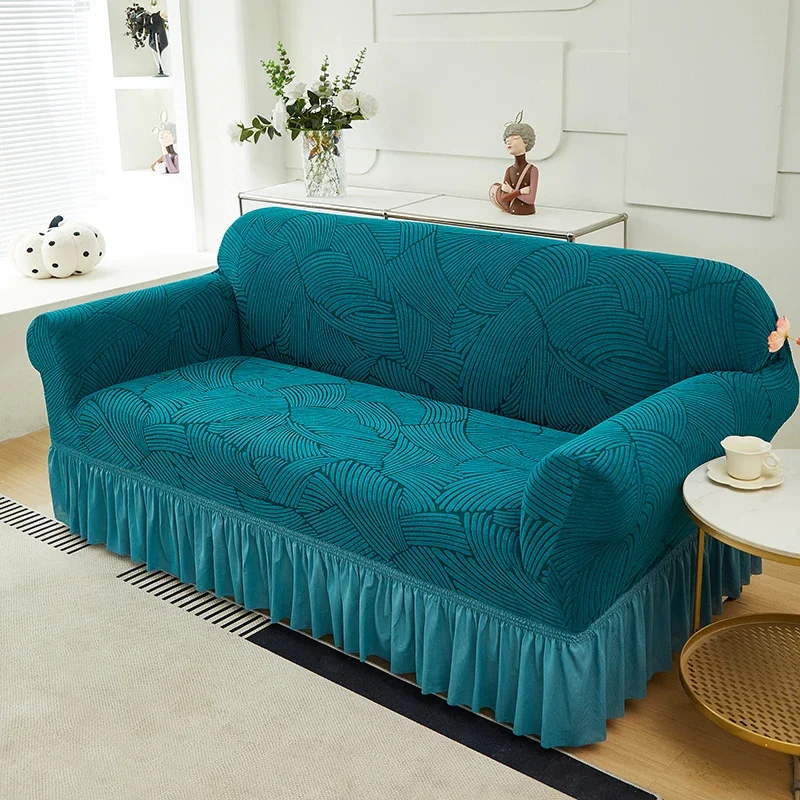 New Thick Jacquard Plush Sofa Covers for Living Room Furniture Protector Stretch Covers for Sofa sofa Skirt Suitable for Home