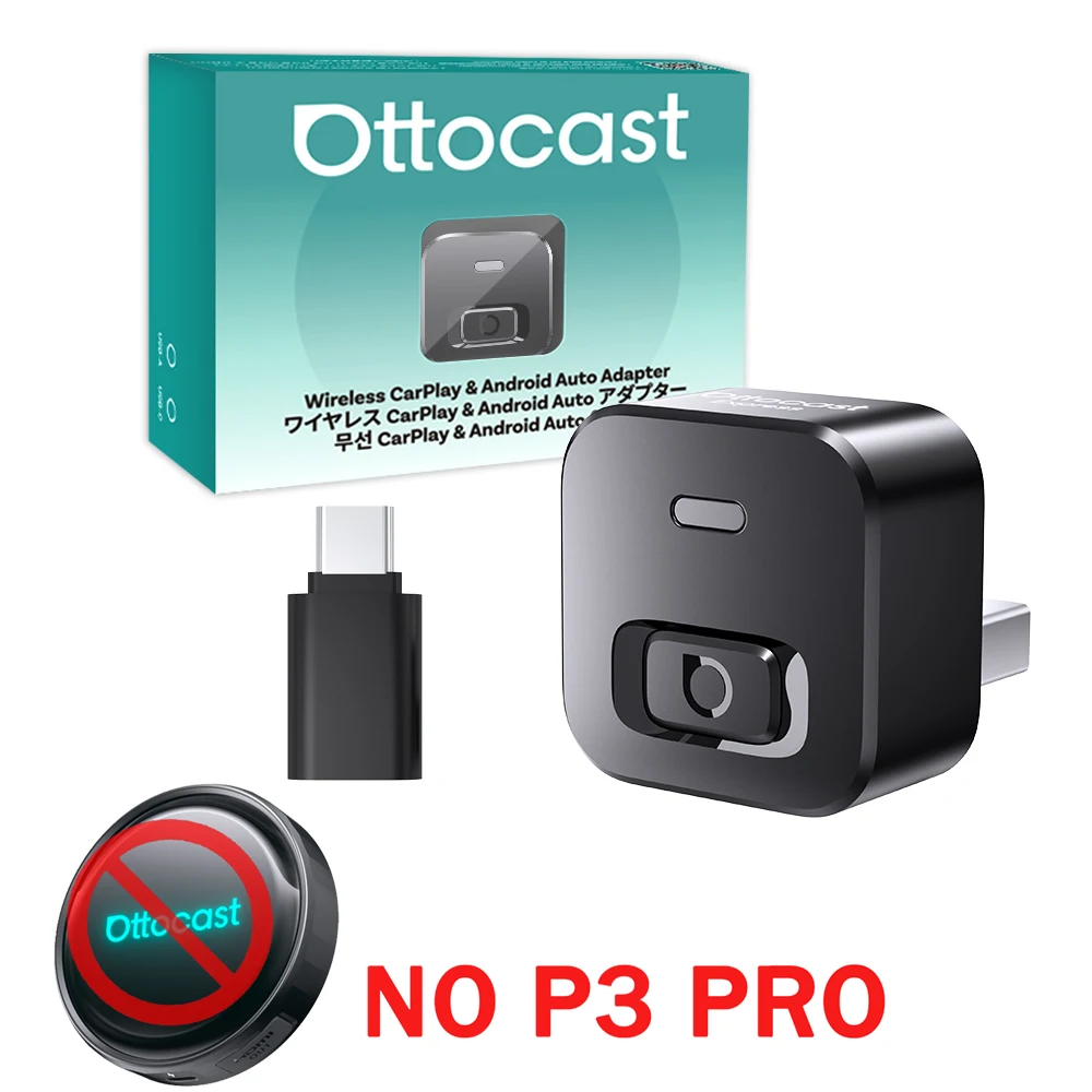 OTTOCAST P3 Pro Ai Box ワイヤレスCarPlay Android Autoアダプター AI OTTOCAST P3 Pro Ai Box ワイヤレスCarPlay Android Autoアダプター AI