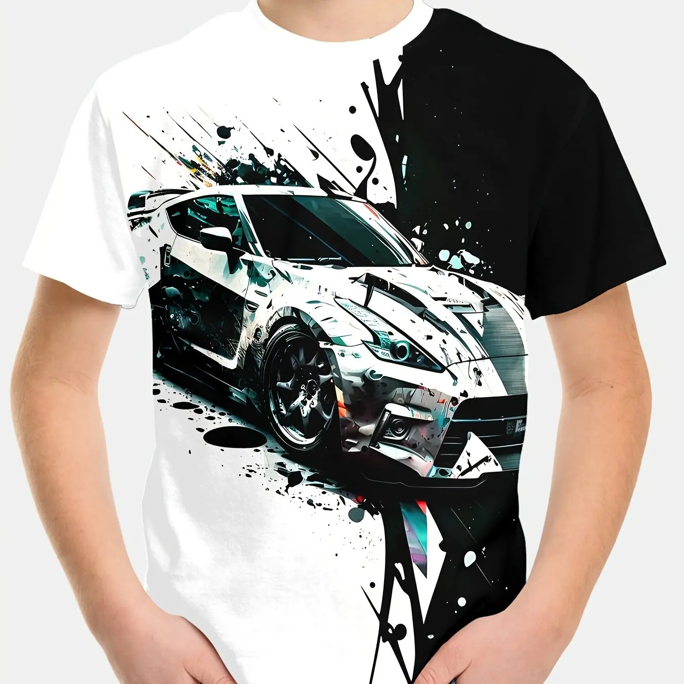 Kids Clothes Boys Tshirt Short Sleeve Stylish Car Racing Graphic T Shirts Children Summer Clothes Casual Streetwear Boys Clothes