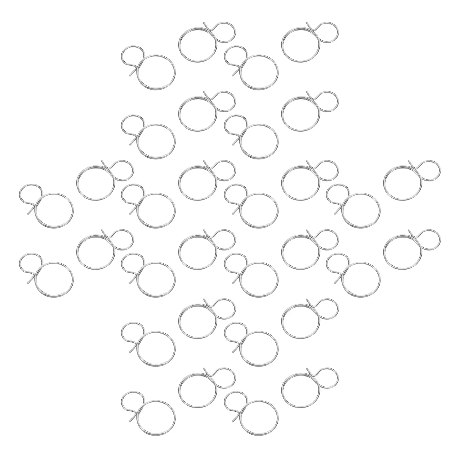100Pcs Crystal Lamp Pendant Connectors Stainless Steel Figure 8 Shape Suncatcher Ornament Hooks Chandelier Replacement Fastening