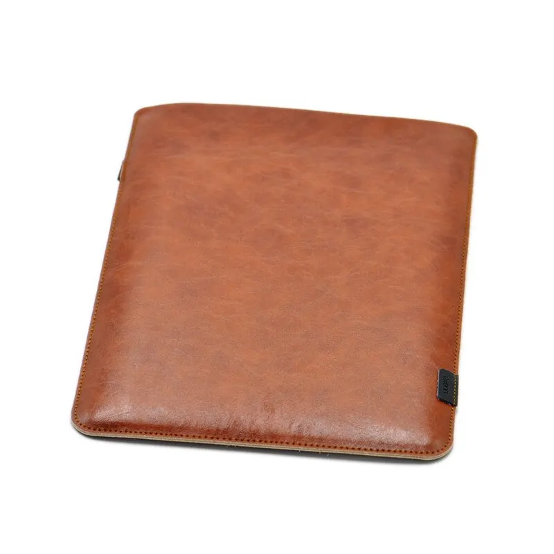 Simple Style Ultra Thin Super Slim 15.6 16 Inch Sleeve Pouch Cover PU Leather Laptop Bag Case For MacBook Pro 15.4 Dell