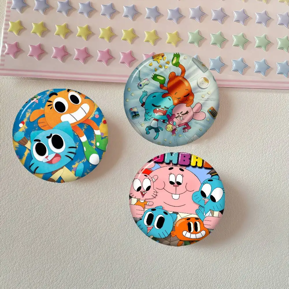 Cartoon Amazing World Gumball    32/44/58MM Customizable Button Pins Cute Funny Creative Badge Jewelry Decor Gifts For Friends
