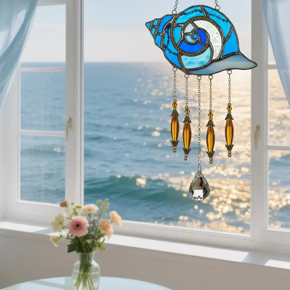Sun for Home Decor Coastal Sea Sun Set Starfish Seahorse Window Hanging Decor Fantasy Ocean-inspired Balcony Ornament Practical