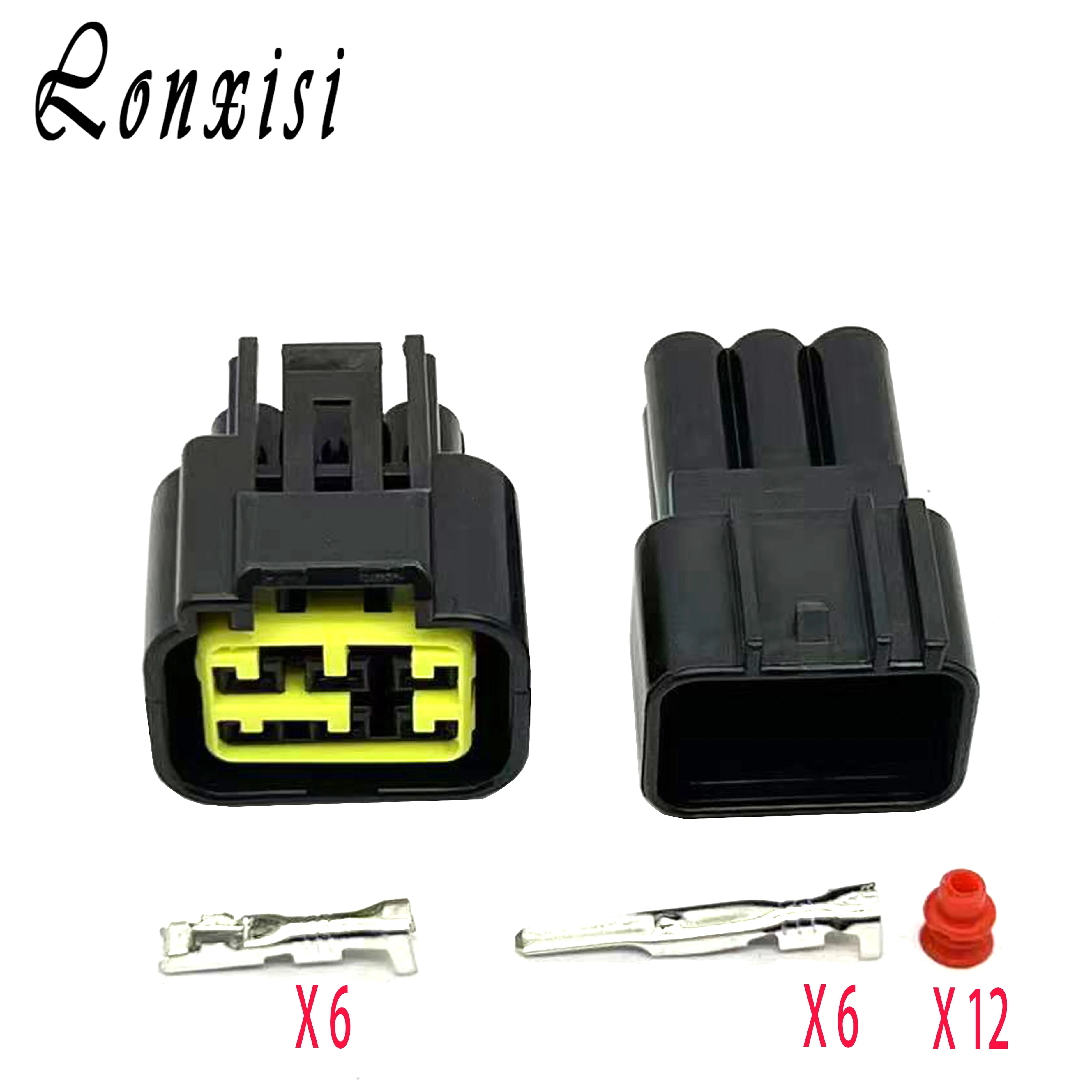 6 Pin Furukawa FW-C-6M-B FW-C-6F-B Waterproof Window LifterIgnition Coil Plug Auto Connector For Car Ford Mondeo