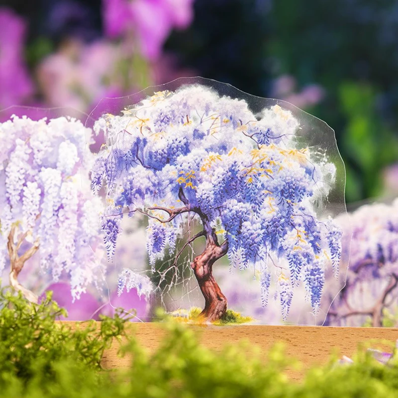 2Style 30Pcs/bag Wisteria Dream Series PET Waterproof Stickers DIY Scrapbook Notebook Creative Material Stickers