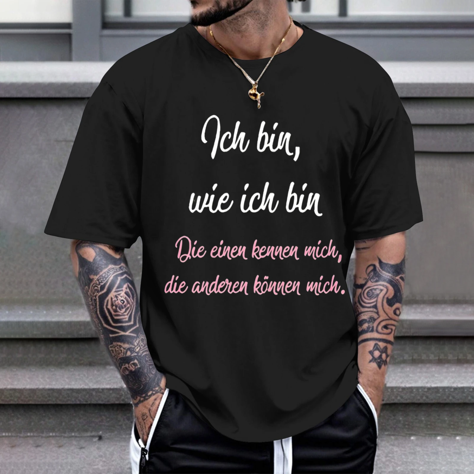 Herren-T-Shirt „Ich Bin Wie Ich Bin“ – perfekt für Freizeitkleidung, Partys und Karnevalsoutfits