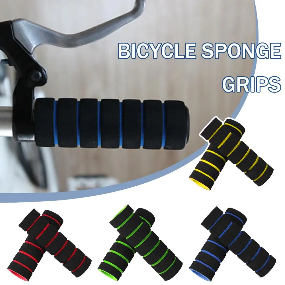 Soft Sponge Foambike Handle Bar Grips Hand Grip For Mtb Cycle Road Mountain Bicycle,non-slip Bike Handlebar Grip Bicycle Pa D4i1