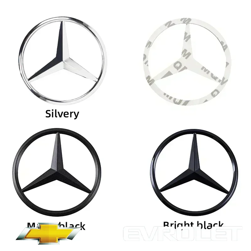 Emblema adesivo para porta-malas de carro Mercedes 9cm em ABS para Mercedes Benz S320 W164 W203 W204 W168 C180 E320 A200 CLA CLK CLS ML
