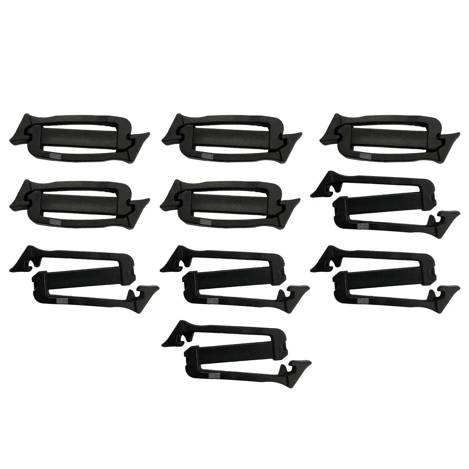 10Pcs G Hook Webbing Buckles Quick Release Heavy Duty Black Webbing Connecting Clips for Jogging Backpack Strap Outdoor