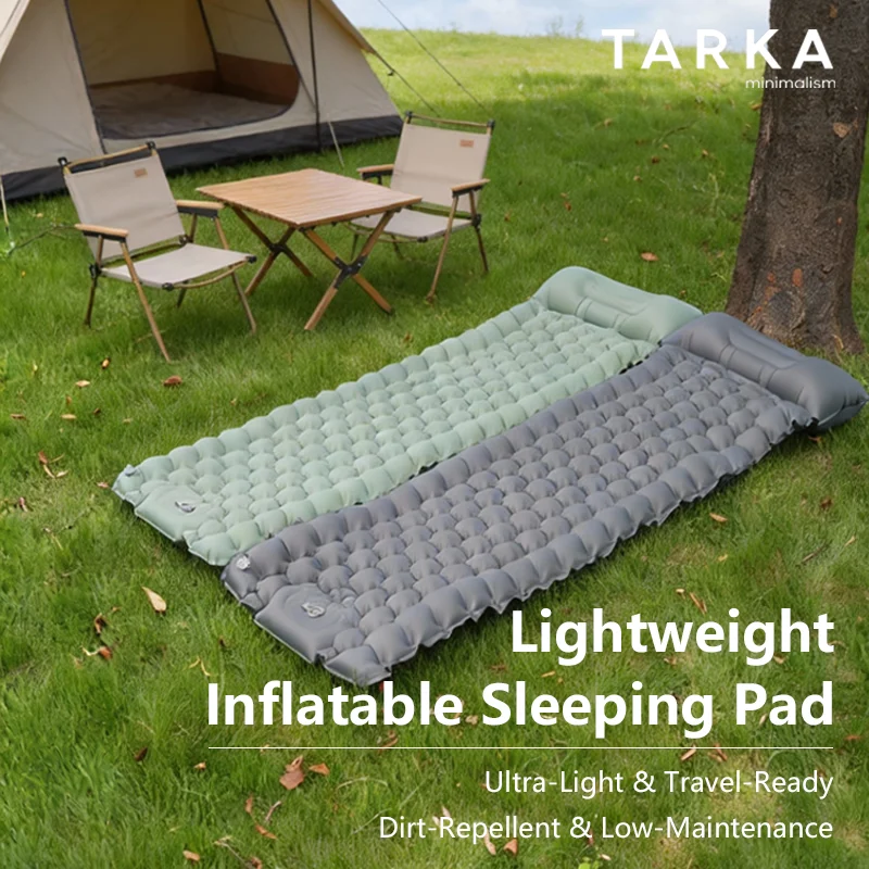 

TARKA Super Thick Self-Inflating Camping Mat Ultra-Compact&Lightweight 40T Nylon for Hiking Backpacking Travel Outdoor Adventure