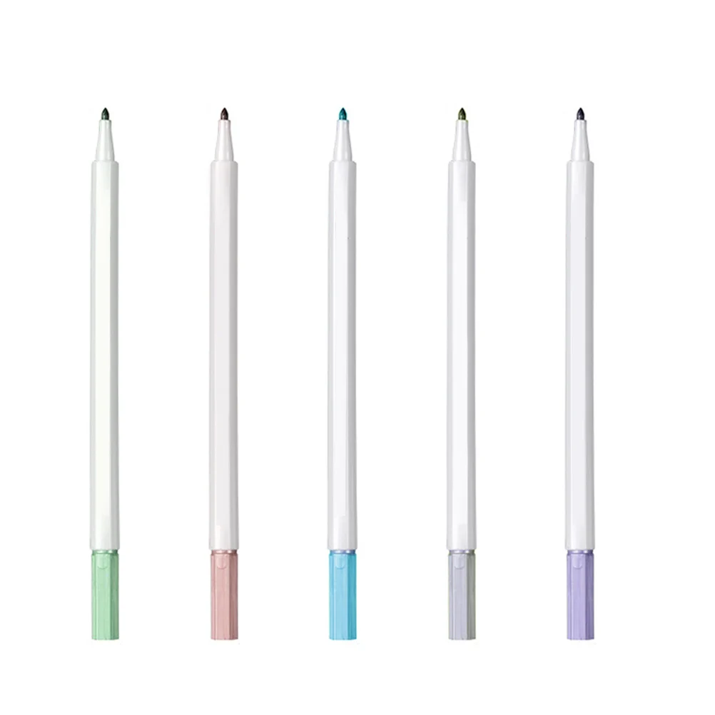 

5 шт., металлическая ручка для рисования, водостойкие маркеры для рисования, эскизов, раскрашивания, ведения журнала, художественные поделки своими руками, жидкие чернила