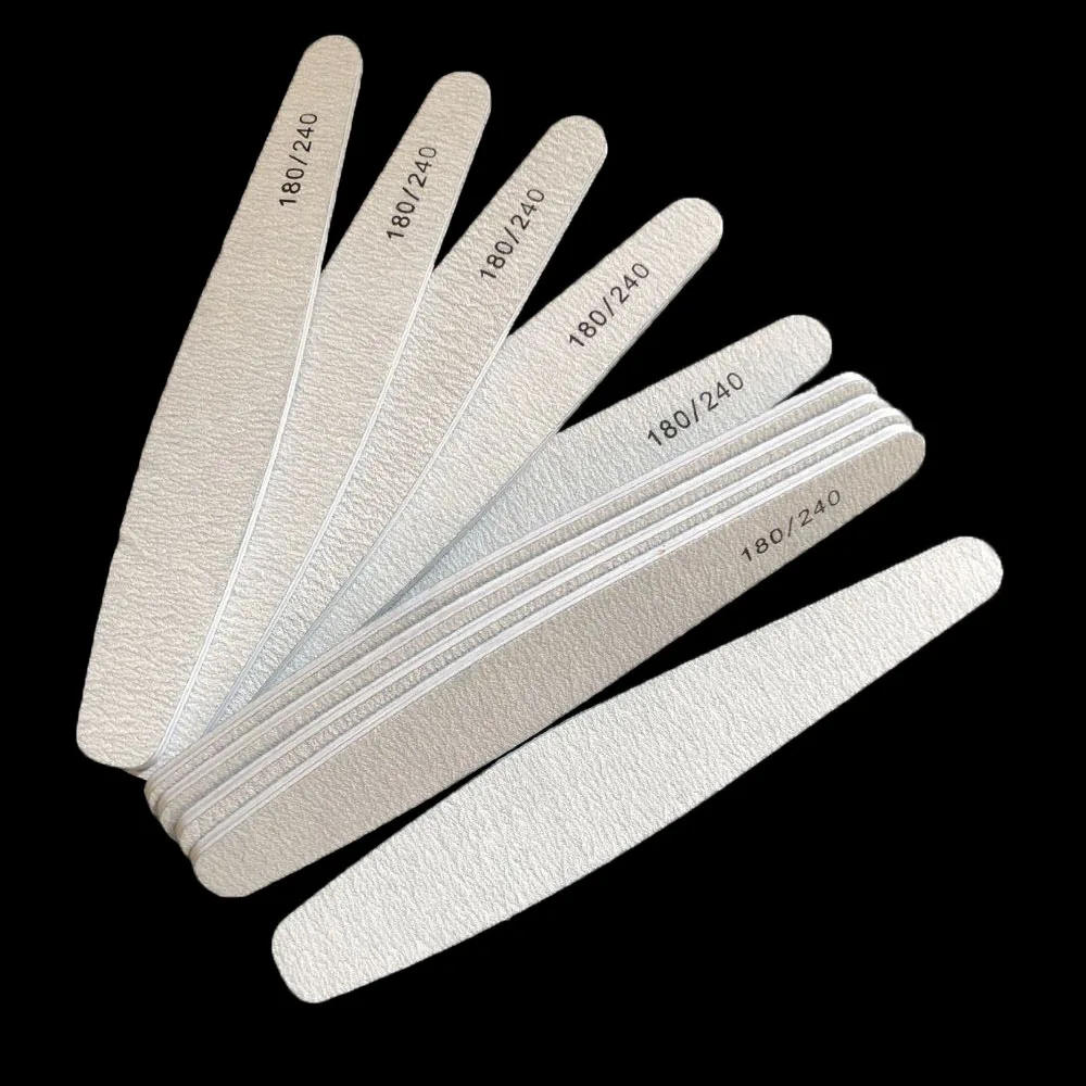 5 pcs/lot  zebra diamond gray nail  file professional emery board  nail file 180/240  manicure tool