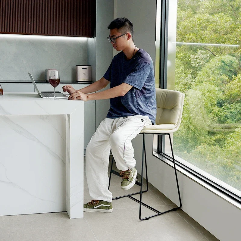 Krzesła barowe do kuchni designerskie Salon Tanie Nordyckie Biuro Zaawansowane Krzesło wysokie na zewnątrz Luksusowe Taborety Kuchenne Meble do salonu