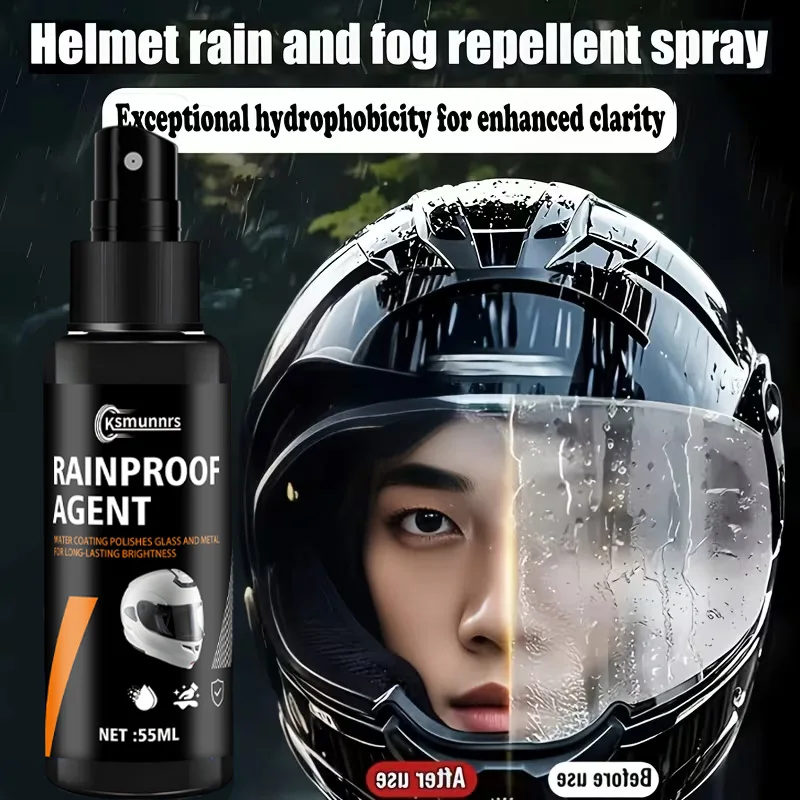 Fasilawei Quick-Acting Helmet Anti-Fog Spray - Motorcycle Enthusiast Recommended Clear Road Vision