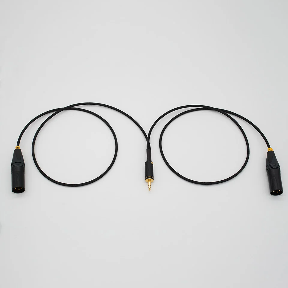 HIFI 3pin 2 XLR male to 3.5mm 1/8'' TRS Male Plug Stereo Audio Monitor speaker Cable  Using mogami 2944 neutrik plug