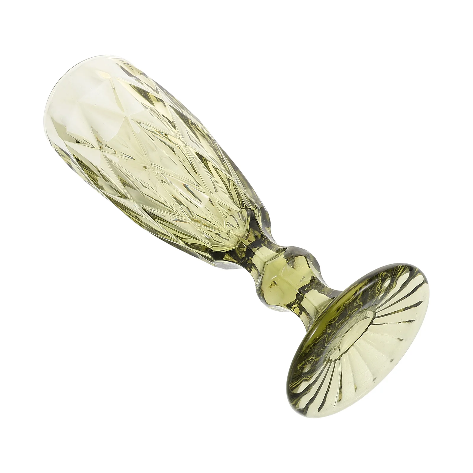 

Vintage Thickened Embossed Wine Goblets Ornate Stemmed Glasses Decorative Juice Cups for Wedding Party Home Glasses