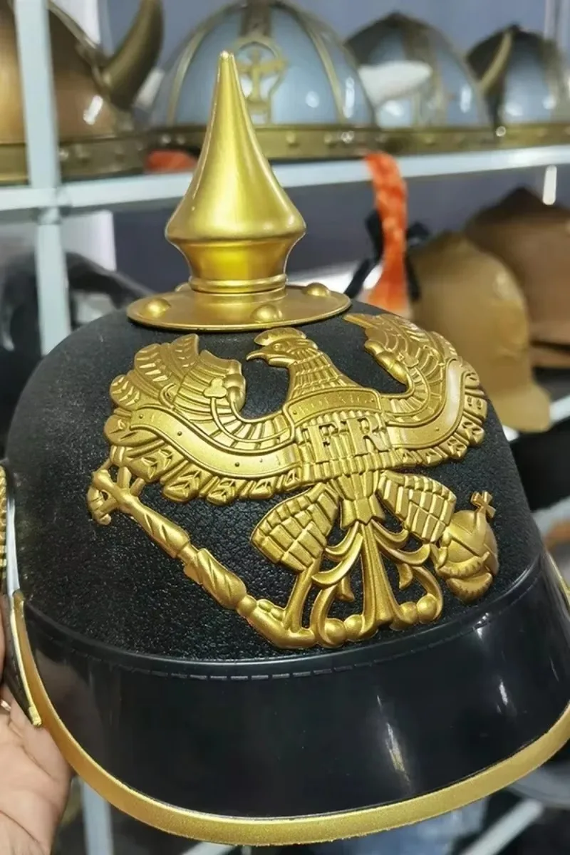 Chapéu pontiagudo de oficial alemão medieval, capacete requintado, adereço de dramatização, presente para reconstituição histórica