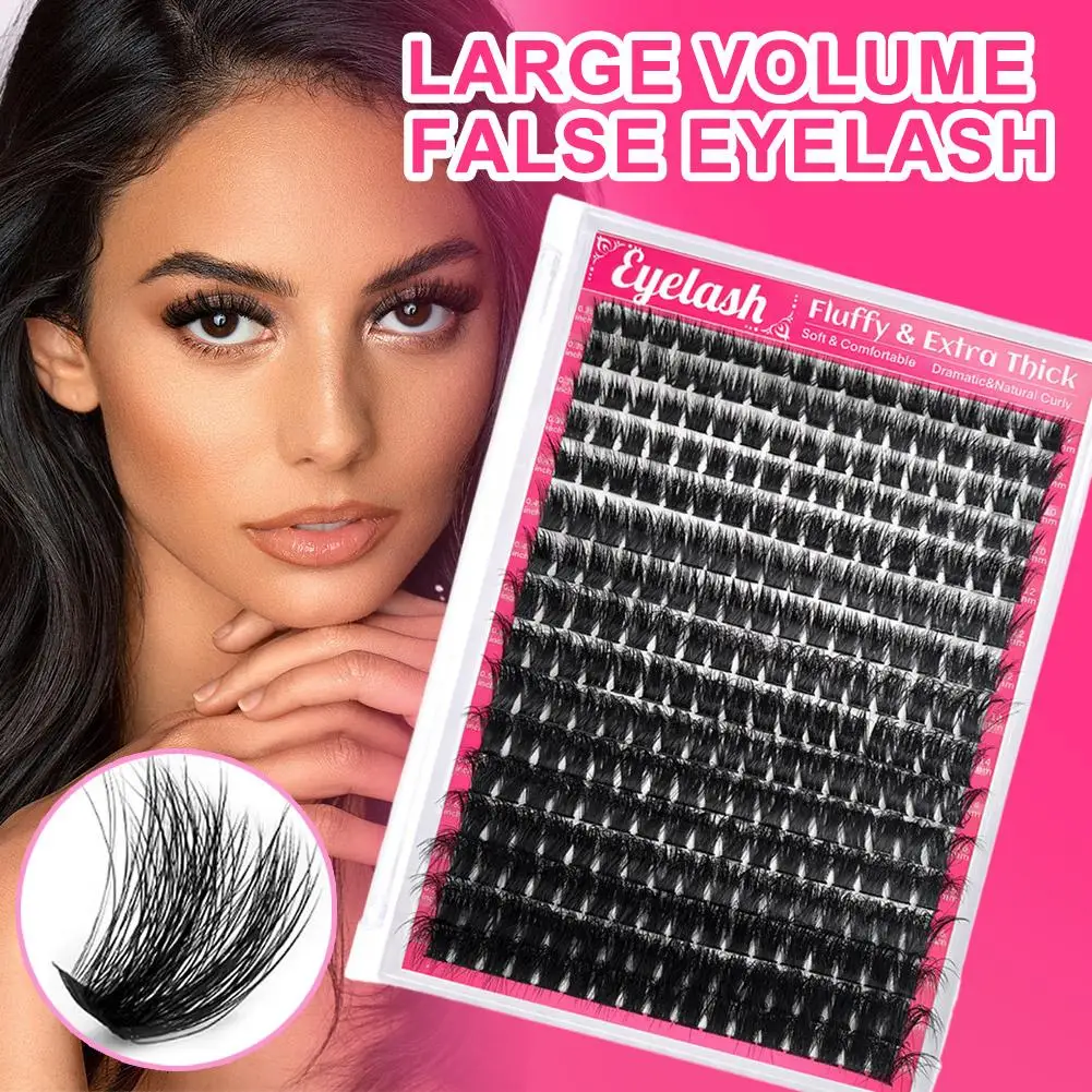 100D faux cils D Curl Extensions naturelles à simplecluster maquillage cils épais outil grande capacité cils classiques J5L6