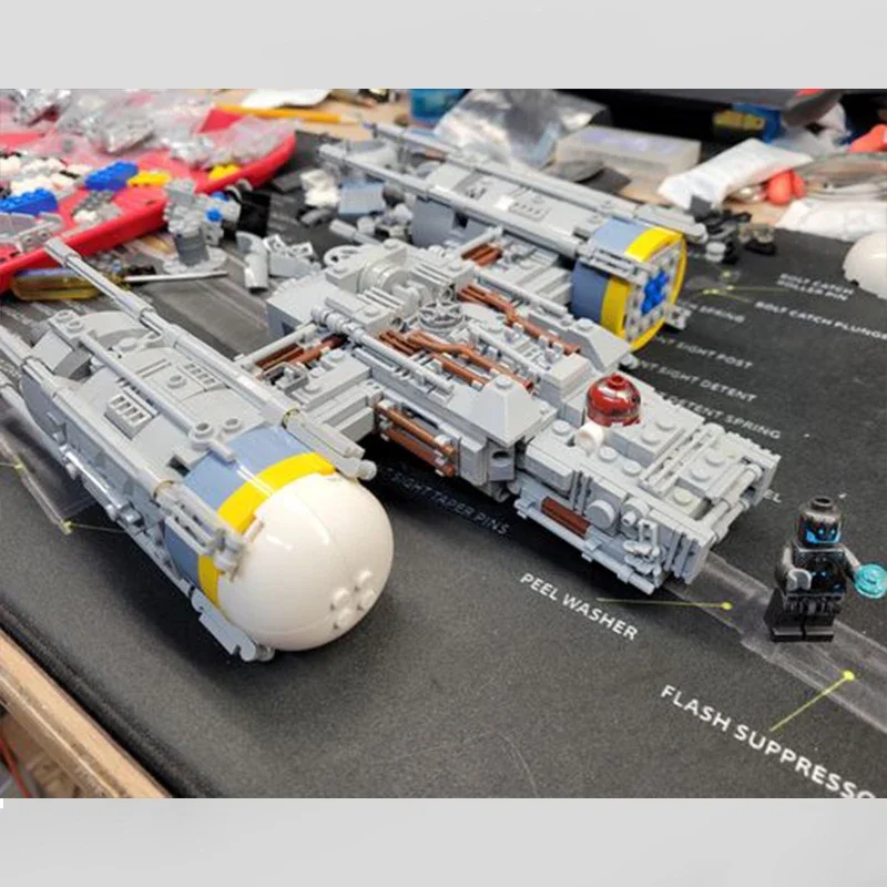 1478pcs MOC Space War Series Y Wing Bomber Militaire wapens Creatieve Expert Filmideeën Bouwsteen voor collectie
