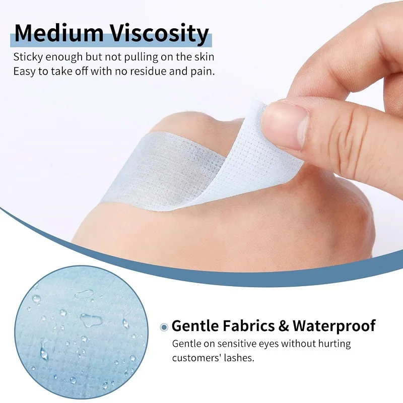 5 Stück Silikon-Gel-Wimpernband, sensitiv resistent, Vlies-Unteraugenpads, leicht abreißbar, Zubehör für Wimpernverlängerung – Detail 4
