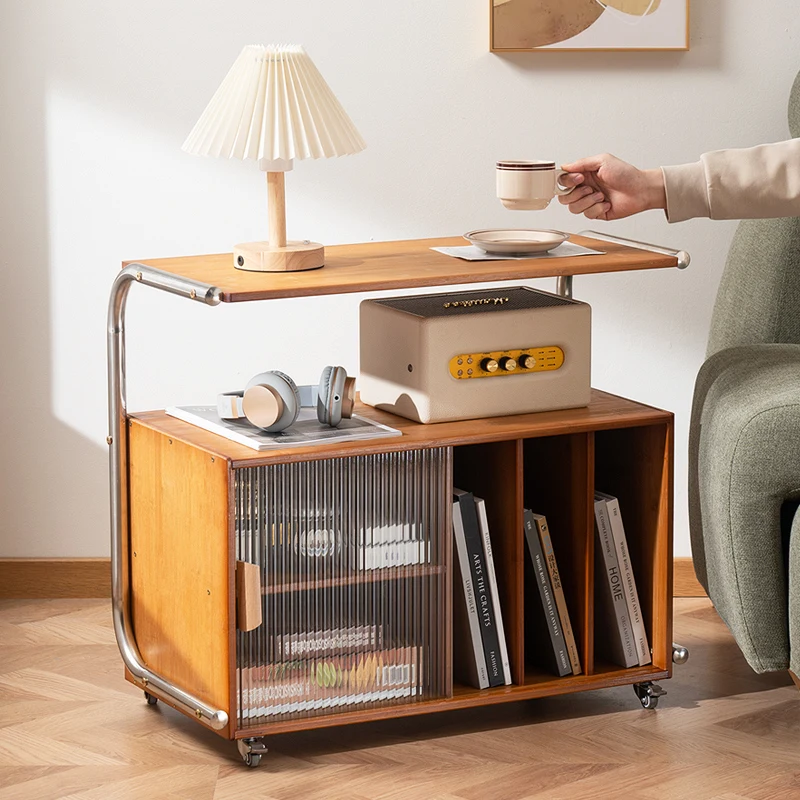 

Nordic Removable Sofa Table Magazine Storage Cabinet Multi-functional Bedroom Bedside Table Practical Living Room Furniture