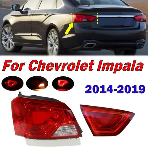 Chevrolet Impala 2014-2019 용 후면 범퍼 테일 라이트 경고 브레이크 라이트 신호등 운전 라이트 미등 자동차 액세서리