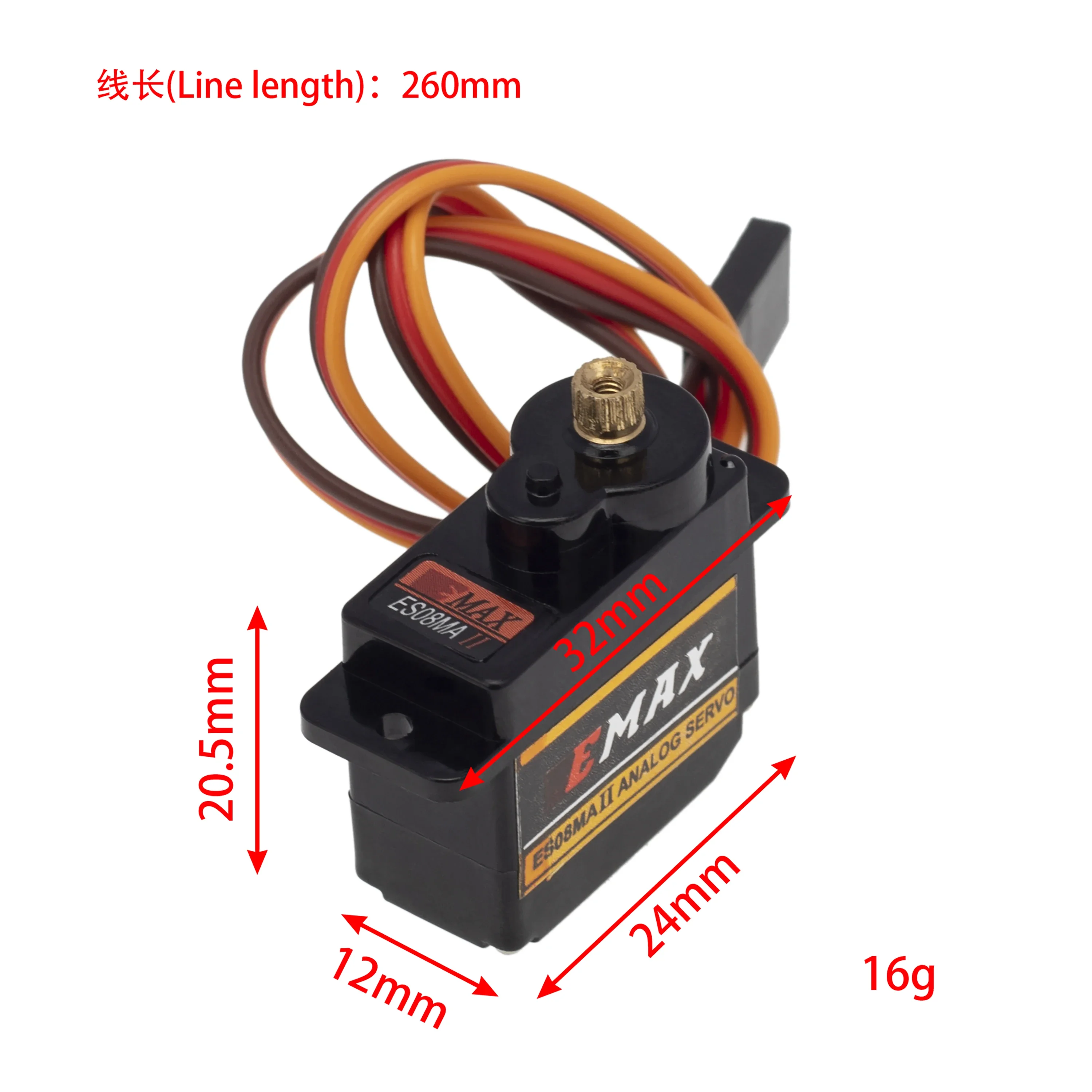 RC EMax ES08MA II Analog Servo with Metal Mount&15T Arm for Axial scx24 Gladiator Bronco C10 JLU Deadbolt B17 Upgrade Parts