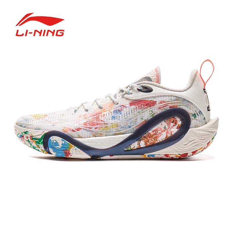 LI NING DLO 1 LASAIER1ST Basketball shoes for men lightweight breathable anti slip shock-absorbing low top sports shoes