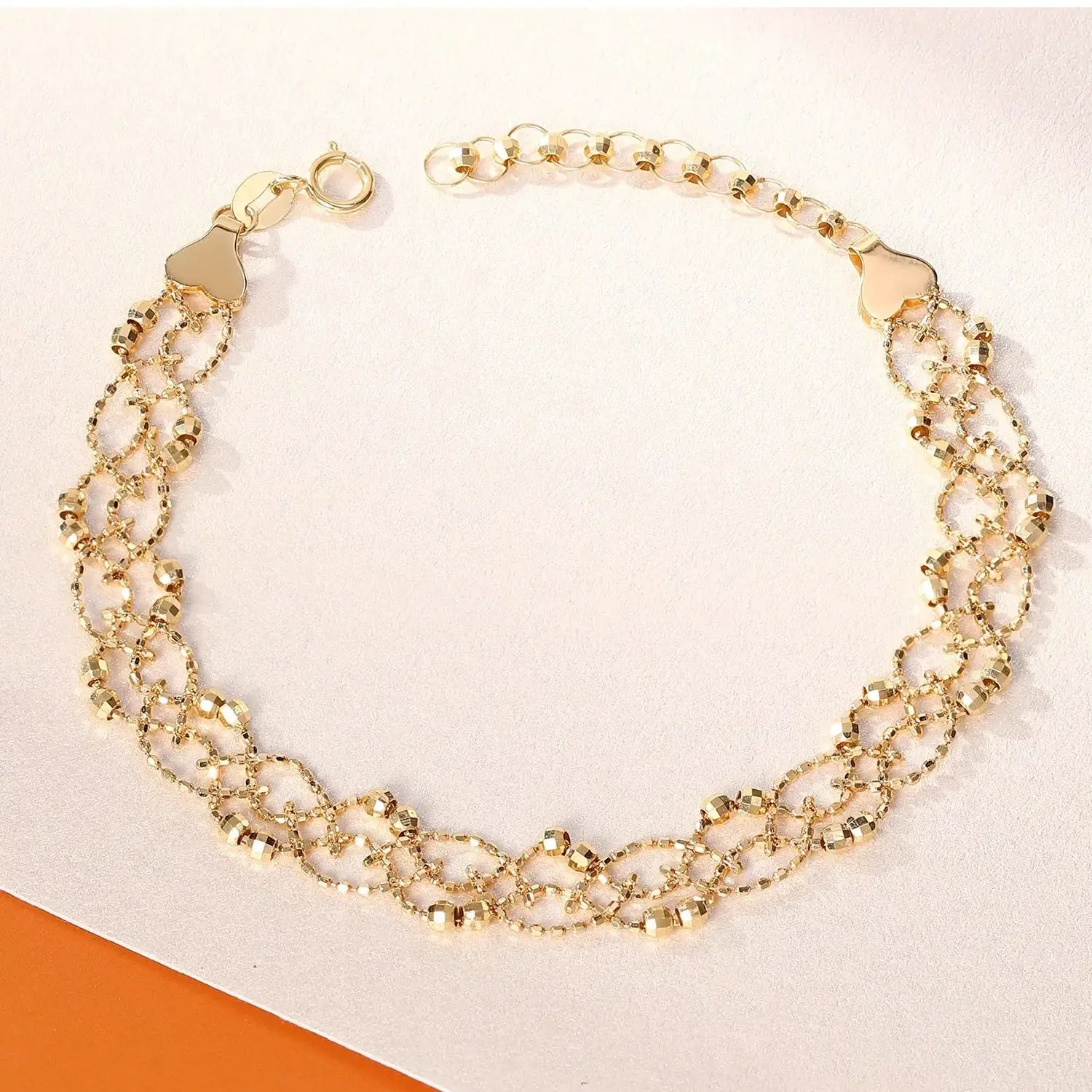 18K gold lace bracelet