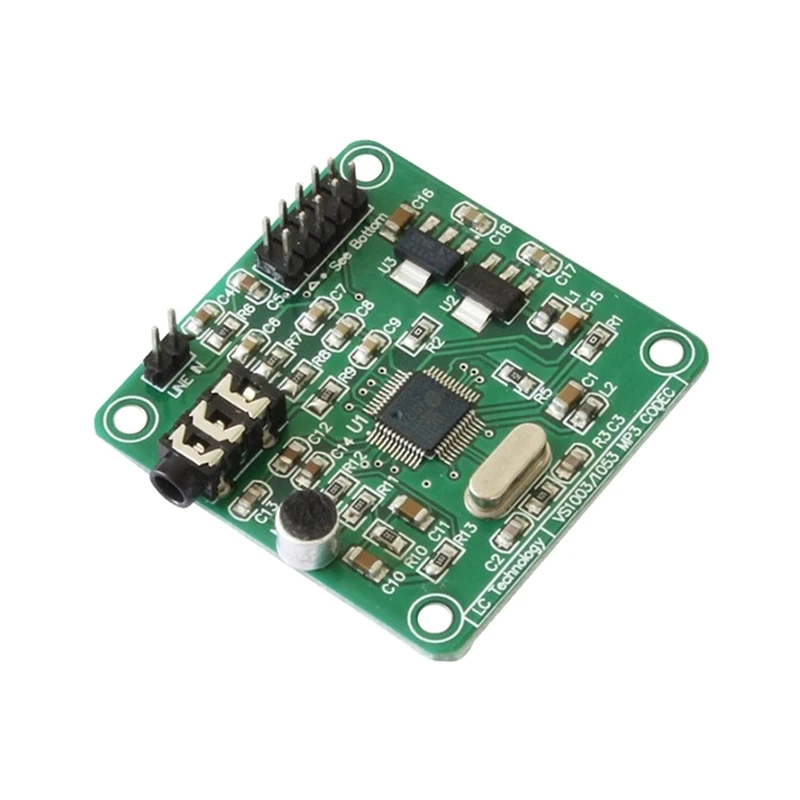 VS1003-module MP3-weergave Audio-decodering Ingebouwde microfoon Multifunctionele gemaksmodule Duurzaam