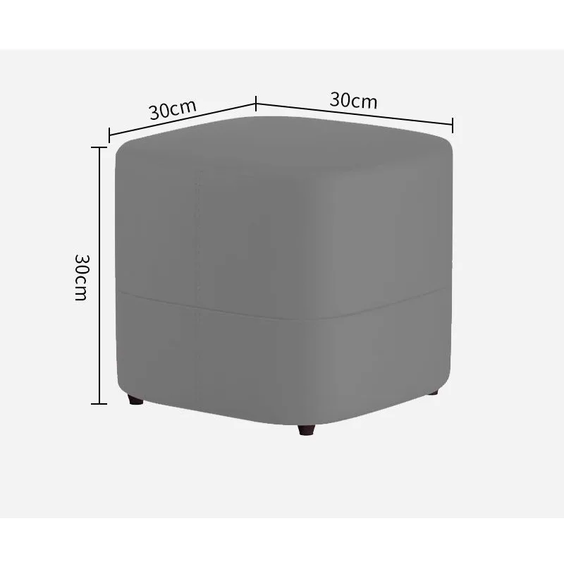 Luxury Leather Square Stool 10