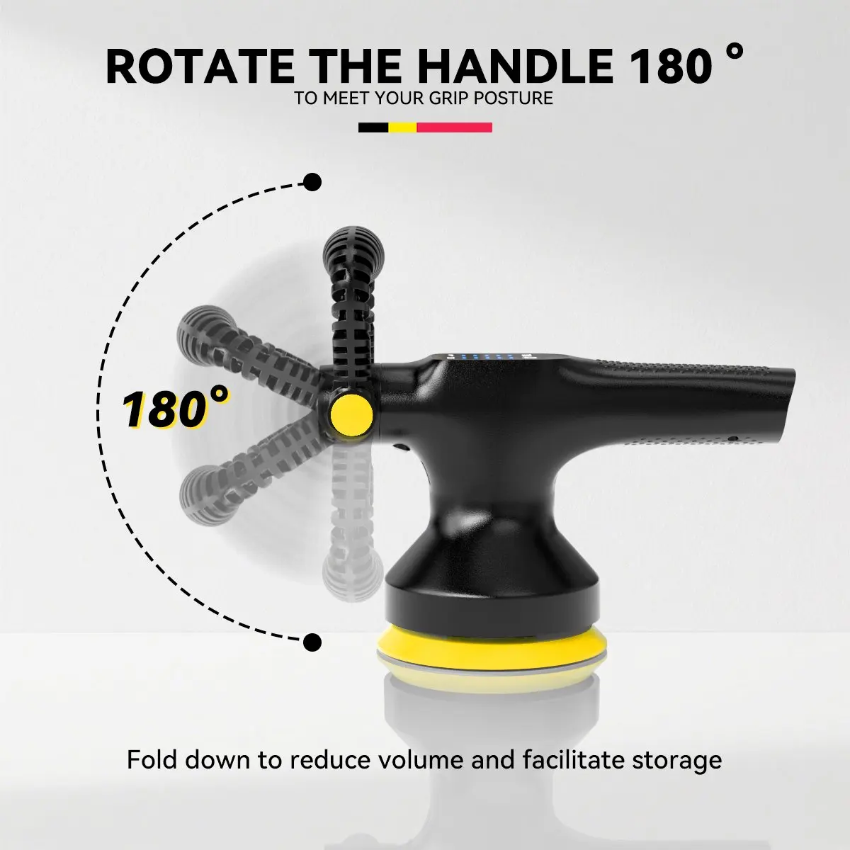 車磨きワックスプロフェッショナルミニロータリー車磨き機スポット研磨機ポリッシャー車ホームDIYハンドル付き自動車ディテーリング用